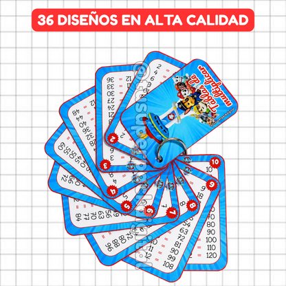 KIT TABLAS DE MULTIPLICAR DEL 2 AL 10 - 36 DISEÑOS