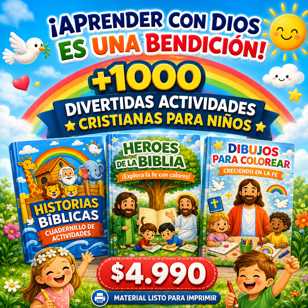 KIT +1000 ACTIVIDADES CRISTIANAS PARA NIÑOS